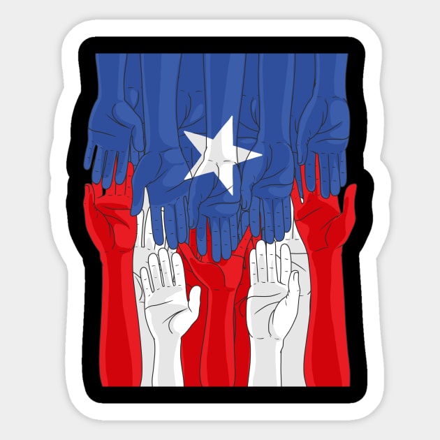 Puerto Rican Hands Boriqua Pride Puerto Rico Flag Sticker by Noseking